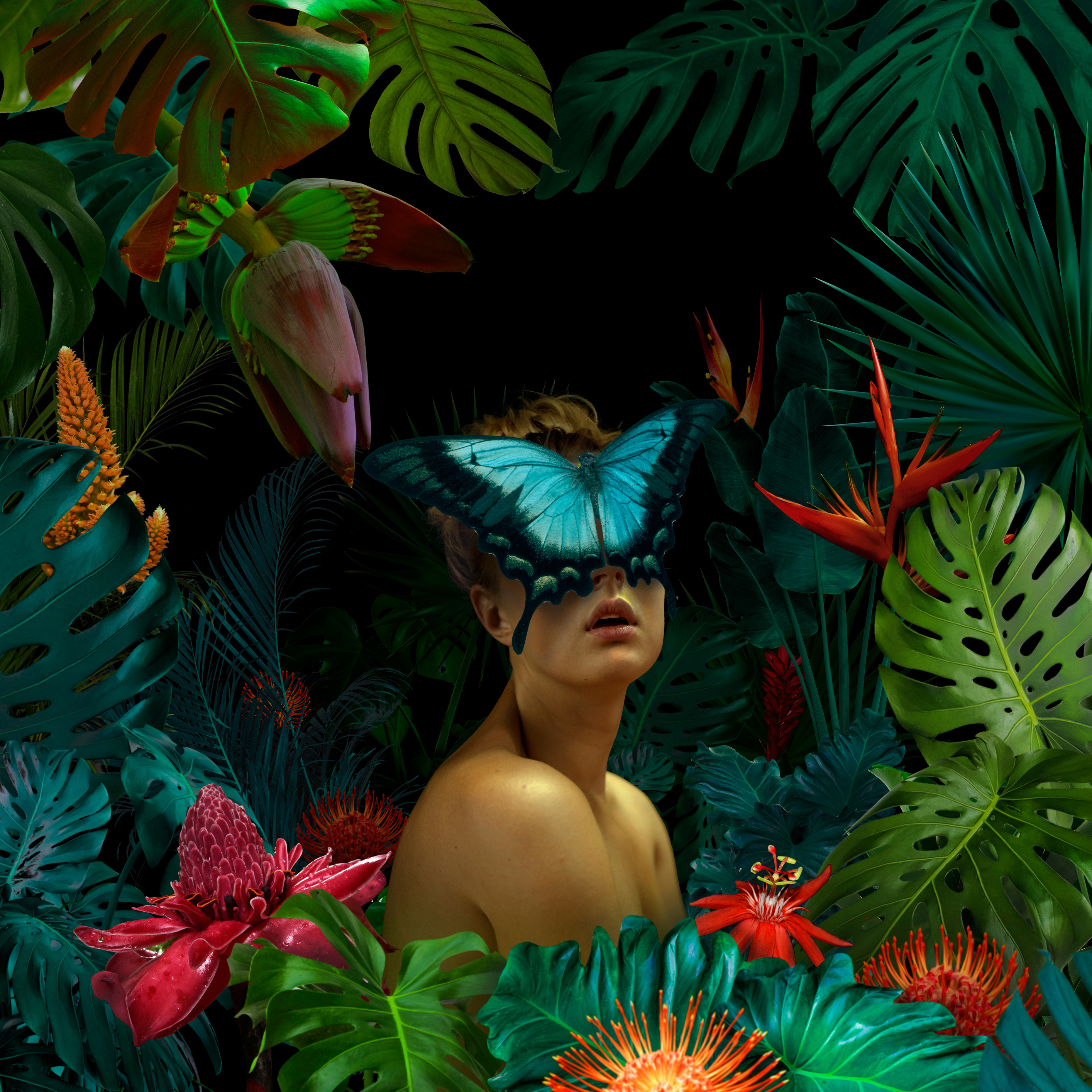 Surreal jungle portrait